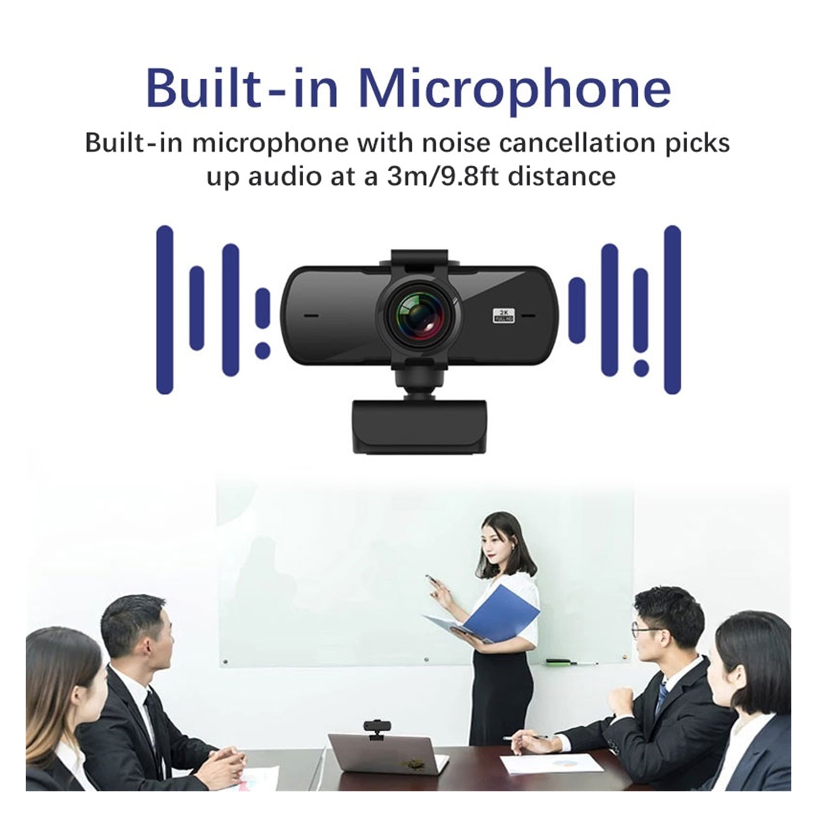 Webcam 2K Full HD 1080P Web Camera Autofocus With Microphone USB Web Cam For PC Computer Laptop Desktop Webcamera For Conferencing, Live Streaming, Recording ,Full Clarity