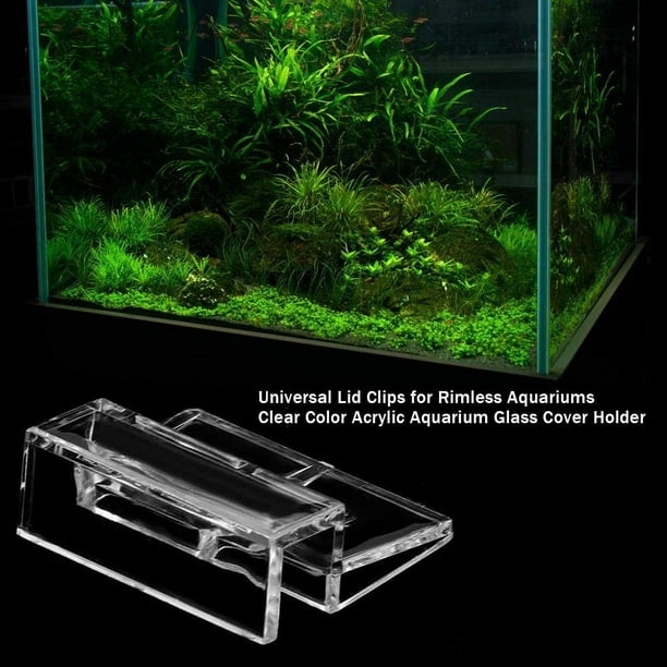 Junsice Acrylic Aquarium Stand, Aquarium Lid Clips, Clear Aquarium Stand, For Aquarium Fish Tank, 6mm 6pcs Ju