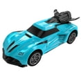 thumbnail image 4 of LED Spray Racing RC Car Toy with Water Mist Tail Flame, 4-Channel Remote Control, Drift Tires for Indoor/Outdoor, Durable Plastic for Kids Ages 4-12, Blue & Hot Pink, 4 of 10