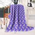 thumbnail image 3 of Purple Cartoon Unicorn Cloud Pattern Blanket,Comfortable Soft Lamb Wool Throw Blanket,All Season,Warm Lightweight Blankets for Sofa Bed Couch Living Room Chair,50"x60", 3 of 4