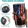 thumbnail image 6 of Hunting Tumbler Cup 20oz Deer Hunting Gifts for Men Hunters American Flag Stainless Steel Insulated Tumblers Coffee Travel Mug Hunter Gift for Birthday Christmas, 6 of 7