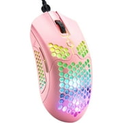 Gaming Mouse with Lightweight Honeycomb Shell, Ultralight Ultraweave Cable,26 RGB Backlit Mice with 7 Buttons