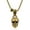 Gold, variant on Jewelry Men's Antiqued and Polished Purple Plated Stainless Steel Extra Large Skull Necklace - 28"