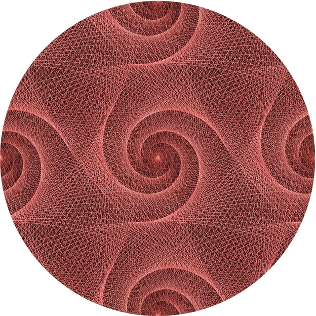 Ahgly Company Machine Washable Indoor Square Transitional Cranberry Red Area Rugs, 3' Square