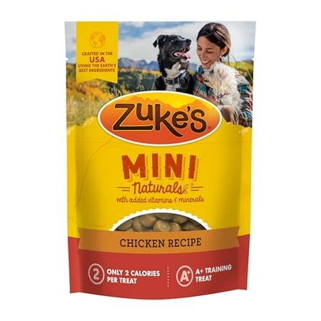 ZukeS Mini Naturals Dog Training Treats For Dogs  Pet Treats Made With Real Chicken  16 Oz. Resealable Pouch - 16 Oz. Bag