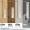 thumbnail image 3 of Amerock Ladera 6-5/16 inch (160mm) Center-to-Center Rectangle Satin Nickel Cabinet Pull Backplate, 3 of 5