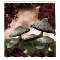 thumbnail image 3 of Ambesonne Scenery Shower Curtain, Forest, 69"Wx75"L, Maroon Grey, 3 of 3