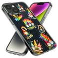 thumbnail image 2 of MUNDAZE Apple iPhone 14 Plus Shockproof Clear Hybrid Protective Phone Case Colorful Neon Glow Rainbow Gnomes Cover, 2 of 5