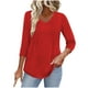 thumbnail image 3 of Ropa de otoño para mujer,Blusa plisada con cuello en V para mujer, manga corta, estilo casual, poliéster, uso diario, sopatenor, 3 of 9
