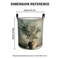thumbnail image 2 of Vintage Olive Branch  Print Laundry Basket  Storage Bin  Foldable Large Capacity Round Hamper for Bedroom Laundry Room Dorm, 2 of 9