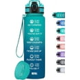 TRAHOOMotivational 32 oz/24 oz Water Bottle with Time Marker, Updated