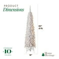 thumbnail image 4 of Home Heritage 5' 100 LED Pre-Lit Artificial Christmas Tinsel Tree, White, 4 of 11