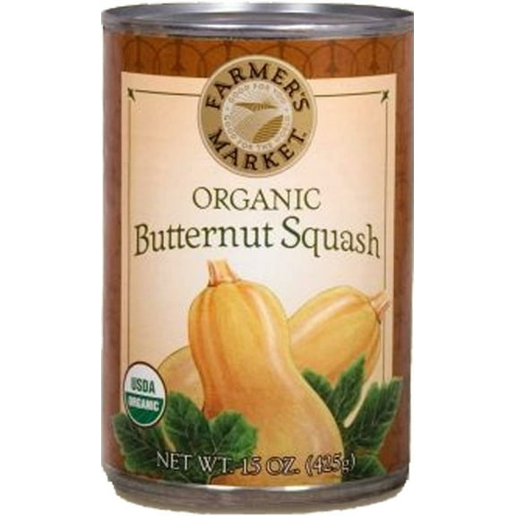(Pack of 12) Farmer's Market Organic Butternut Squash Puree, 15 oz