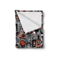 thumbnail image 2 of Hip Hop Soft Flannel Fleece Throw Blanket, Underground Street Art Clubbing Theme with Dancers and Jersey Pattern, Cozy Plush for Indoor and Outdoor Use, 50" x 60", Multicolor, by Ambesonne, 2 of 6
