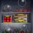 thumbnail image 2 of Food Storage Refrigerator Timekeeping Organizer Box PET Kitchen FridgeKeeping Bins Yellow 15.5 X 32.5 X 22.5Cm, 2 of 8