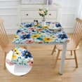 thumbnail image 2 of BANET Blue Yellow Tablecloth Square Decorative Table Cloth with Wrinkle Resistant for Home Kitchen Dining Table Outdoor Party Picnic white, 2 of 7