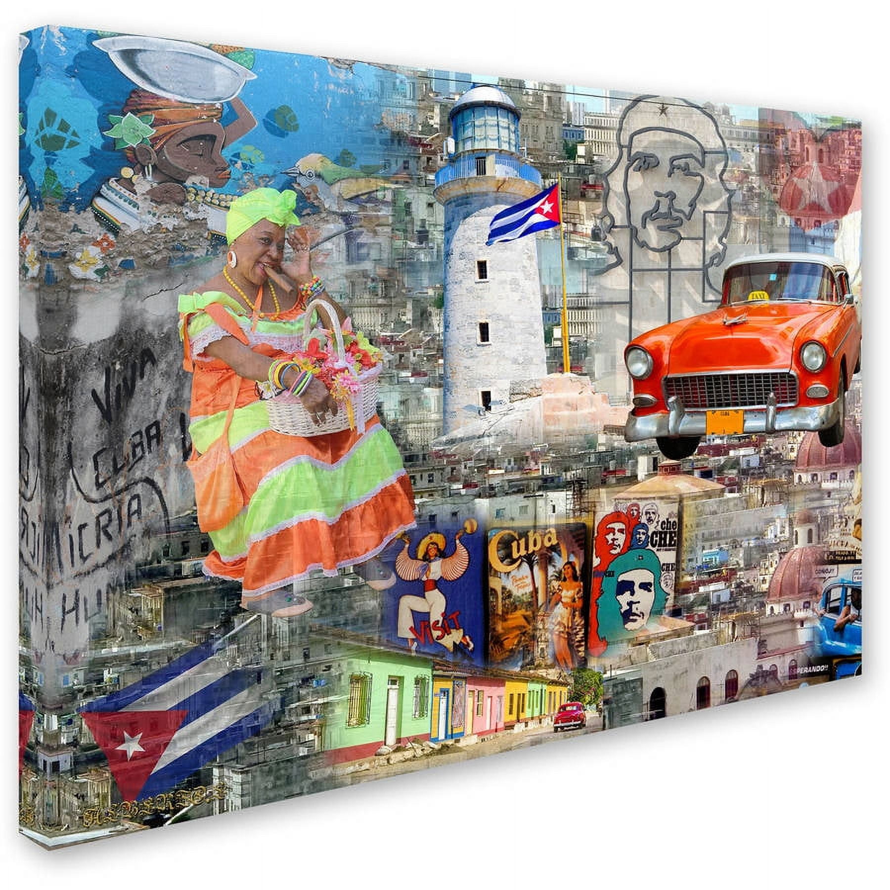 Trademark Fine Art "Red Taxi" Canvas Art by Alberto Lopez