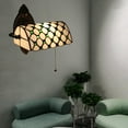 thumbnail image 3 of MyArtWe Bankers Wall Sconces Tiffany Style Lamp Retro Lampshade with Crystal Beads, 3 of 8
