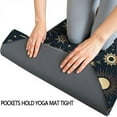 thumbnail image 3 of Dark Blue Sun Moon Star Pattern Hot Yoga Mat Towel Non Slip for Hot Yoga - Quick-Drying Yoga Mat Cover with 4 Corner Pockets with Travel Bag - Hot Yoga Towel Non Slip 70"x26", 3 of 6