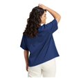 thumbnail image 4 of Playera adidas Mujer Dama Casual Logo X Farm Azul azul marino 3XL, 4 of 8