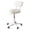 White, variant on HDHNBA Swivel Rolling Saddle Stool with Back Support Thick Padded Seat for Salon Office Home, Gray