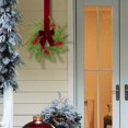 thumbnail image 6 of Christmas Artificial French Style Pine Wreath With Long Bow Rustic Elegant Christmas Wreath for Front Porch Door Window Wall Kitchen Cabinet Indoor Outdoor Decor, 6 of 7