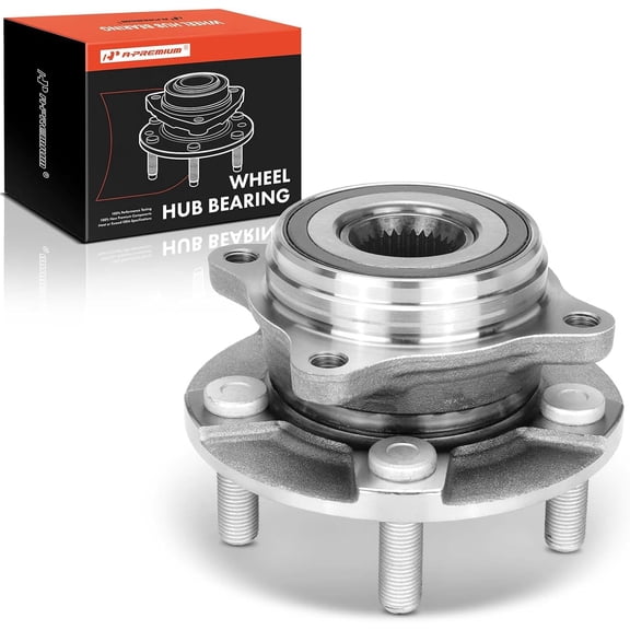 A-Premium Rear Wheel Bearing and Hub Assembly with 5-Lug Compatible with Ford Mustang 2015-2023, GT 2017-2018