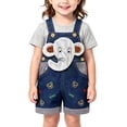 thumbnail image 2 of Abomasnow Boy Girl Jean Overalls Toddler 3D Graphic Denim Jumpsuit 9 Month-3 Years, 2 of 6