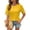 Yellow #058, variant on Womens T Shirts Short Sleeve Crewneck Shirt Hollow Out Tee Blouses Summer Tops for Women 2026 Mint Green 3XL
