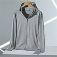 thumbnail image 2 of Duoif Sun Shirt Women, Women's 50+ Sun Clothing Zip up Lightweight Hoodie Hiking Sun Shirt Athletic Jackets for Women Grey1 L, 2 of 5
