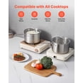 thumbnail image 3 of VEVOR 4 QT Saucepan, Stainless Steel Saucepan with Glass Lid, Multipurpose Nonstick Stainless Steel Small Cooking Sauce Pot with Ergonomic Handle, Friendly for Oven, Dishwasher, Induction Cooker, 3 of 9