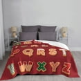 thumbnail image 6 of XMXT Flannel Throw Blanket for Couch, Candy Alphabet Print Bed Sofa Decor Blankets for Home Bedroom, 40 x 30 inches, 6 of 9