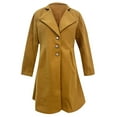 thumbnail image 5 of Tejiojio Coats Clearance Women Fashion Long Sleeve Woolen Lapel Solid Color Long Jacket Coat, 5 of 6