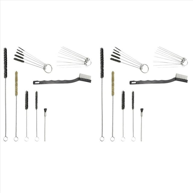 42X Kit de Limpieza de Pistola Pulverizadora Multiusos, Limpieza de Pistola de Pintura, Minicepillos y Agujas, Boquillas de Cepillo de Limpieza de Tubos de Metal