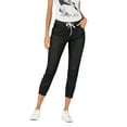 thumbnail image 2 of Hirigin Women' s Mid Rise Skinny Jeans Drawstring Elastic Waist Denim Pants Female Casual Jeans, 2 of 4