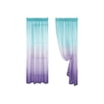 thumbnail image 2 of Gumesh Mint Green Sheer Curtains - Gradient Semi Voile Grommet Top Window Curtains for Bedroom and Living Room, 52 x 84 Inches Long, 2 of 6