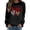 A-Black3, variant on XIAONU Women Valentine's Day Themed Sweatshirt Plaid Striped Leopard Heart Graphic Pullover Top Cozy Casual Daily Wear Sweatshirts Black