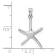 thumbnail image 2 of 14k White Gold White Dancing Sea shell Nautical Starfish With Bail Charm 25x15.45mm Wide 1.65mm Thick Pendant Necklace f, 2 of 2