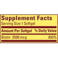 thumbnail image 2 of Nature Made High Potency Biotin (B7) 2500 mcg. Softgels 90 Ct May help support healthy hair, skin, and nails, 2 of 3