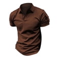 thumbnail image 4 of Shirts for Men Slim Fit Short Sleeve Golf Shirts Fashion Casual Buttons Lapel Business Casual Shirt, 4 of 4