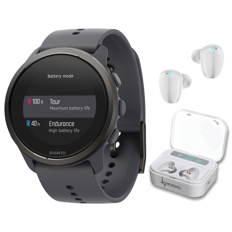 Analytisk Skinnende Spænde SUUNTO 5 Peak GPS Smartwatch 1.1 in. for Training, Exploring and Wellbeing,  Dark Heather with Wearable4U White Earbuds with Charging Case Bundle -  Walmart.com