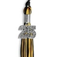 thumbnail image 3 of Endea Graduation Black/Gold Mixed Color Graduation Tassel with Silver Date Drop, 3 of 11