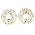 thumbnail image 2 of 0.40 Carat (ctw) 14K Yellow Gold Round Cut Diamond Removable Jackets For Stud Earrings, 2 of 4