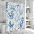 thumbnail image 6 of Xipuska Blue Coral Coastal Shower Curtain - Water Repellent Fabric Shower Curtains Washable, Watercolor Summer Beach Coral Decorative Polyester Cloth Bathroom Curtains Modern Bath Decor 36"x72", 6 of 6