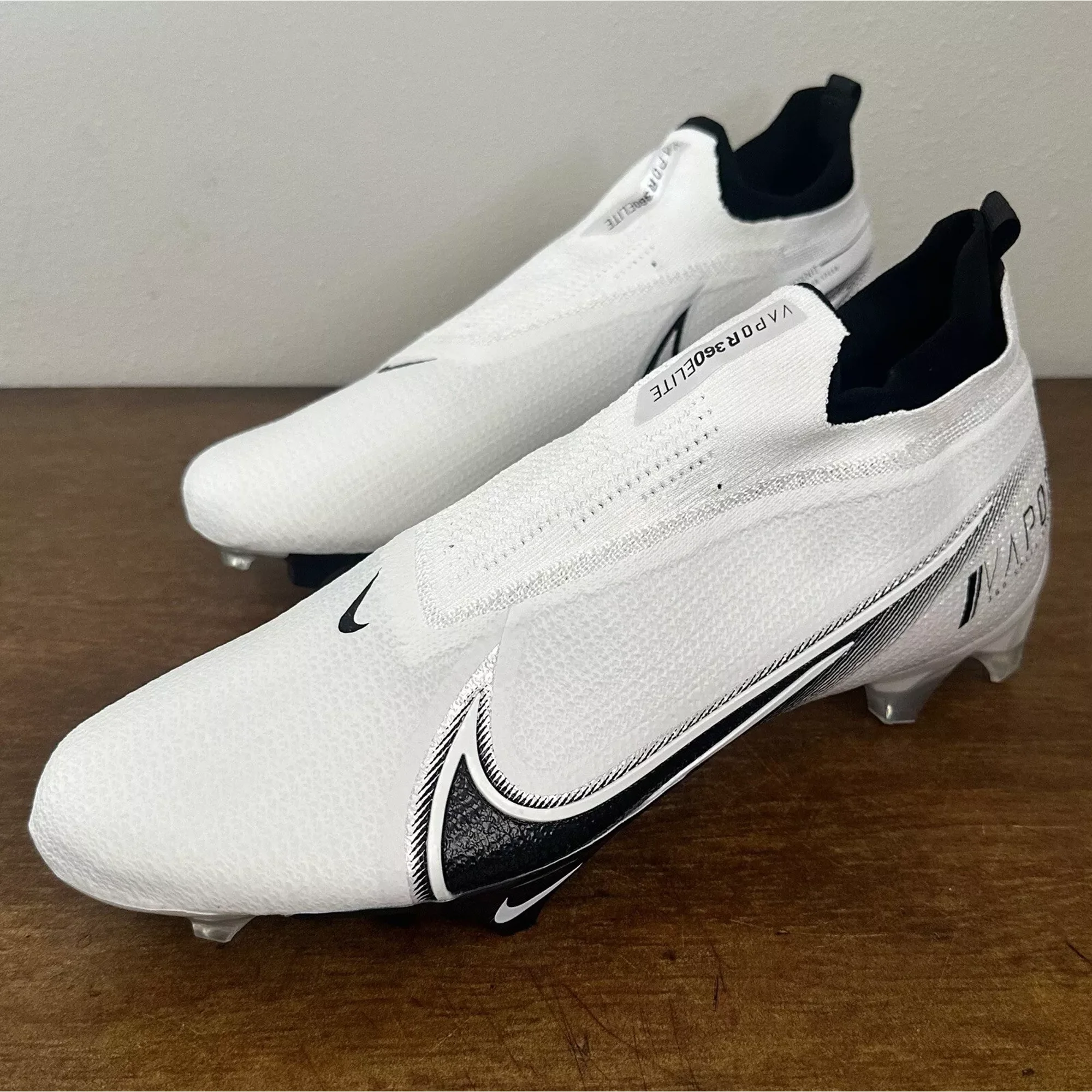 Nike Vapor Edge Elite 360 2 Football Cleats White Black Men’s 8.5 Nike Vapor Edge 360 Elite Football Cleats White CV6282-108  main image 2