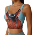 thumbnail image 2 of Rateoe Cool Dog In Hoodie Print Womens' Sports Bras Scoop Neck Sports Vest- Padded U Back Seamless High Impact Support-Medium, 2 of 8