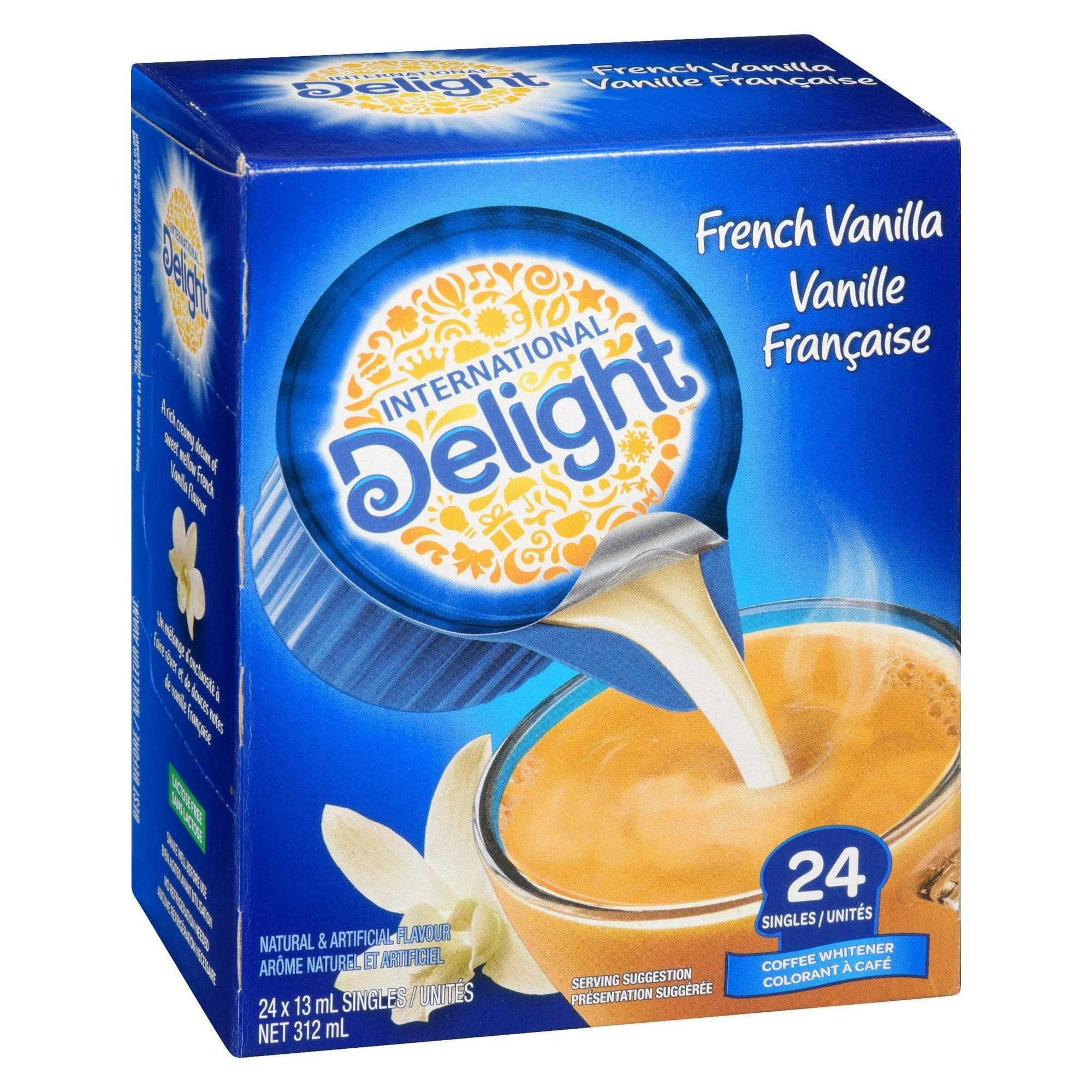 International Delight Coffee Creamer, French Vanilla, Portion Cups, 24 cups
