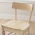 thumbnail image 3 of Linon Gourley Wood Dining Side Accent Chair, Set of 2, Unfinished, 3 of 11
