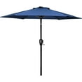 thumbnail image 4 of 7.5 Ft Outdoor Patio Umbrella, Outdoor Pergola Canopy Gazebo with Push Button Tilt and Crank System and 6 Sturdy Ribs for Garden,Deck,Backyard,Pool, Base Not Included (Blue), 4 of 7
