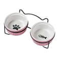 thumbnail image 2 of Comedero elevado para gatos, cuencos elevados, bebedero para gatos, protección cervical anti negro, 2 of 9